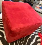 Mooie rode poef, Ophalen, Zo goed als nieuw, Stof, Vierkant