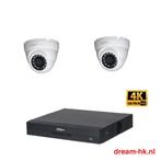 8MP Dahua WizSense beveiligingscamera set/4CH DVR+2x camera, Ophalen of Verzenden, Nieuw, Buitencamera