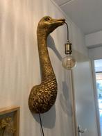 Gouden struisvogel lamp, Ophalen of Verzenden, Zo goed als nieuw