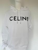 ORIGINELE CELINE LOGO HOODIE TRUI HEREN L WIT ZWART NP €790, Maat 52/54 (L), Wit, Nieuw, Ophalen of Verzenden