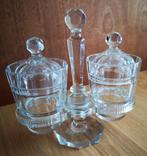 Kristallen standaard met 2 bakjes met dekseltjes, Ophalen