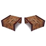 Percival Lafer Brutalist Moderne Bijzettafels, Zo goed als nieuw, Minder dan 50 cm, Rechthoekig, 50 tot 100 cm