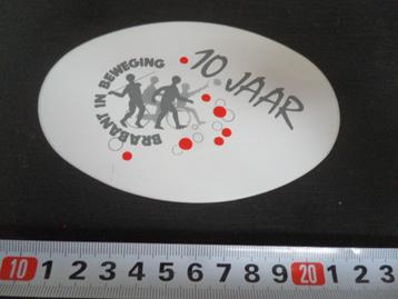 sticker 10 jaar Brabant in beweging  beschikbaar voor biedingen