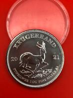 1 Oz 999 zilver Krugerrand 2021 in passende capsule, Postzegels en Munten, Munten | Afrika, Verzenden, Zuid-Afrika, Zilver