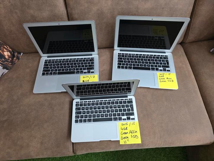 3 x Macbook Air 13"( 1xi7)(2xi5)/LEES BESCHRIJVING, Computers en Software, Apple Macbooks, Gebruikt, MacBook Air, 13 inch, Minder dan 2 Ghz