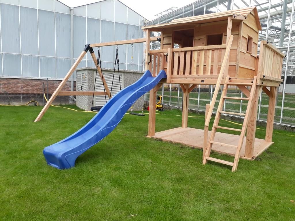 BOOMHUT KASTEEL speeltoren speelhuis klimtoren speeltoestel, Kinderen en Baby's, Speelgoed | Buiten | Speeltoestellen, Nieuw, Brandweerpaal