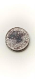 Zilveren 10 Cent 1889 - Wilhelmina, Koning Willem III, Zilver, Ophalen of Verzenden, 10 cent