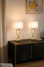 Twee Westwing Lampen Vanessa Goud | 2 stuks Lamp, Huis en Inrichting, Lampen | Tafellampen, Ophalen of Verzenden, Zo goed als nieuw