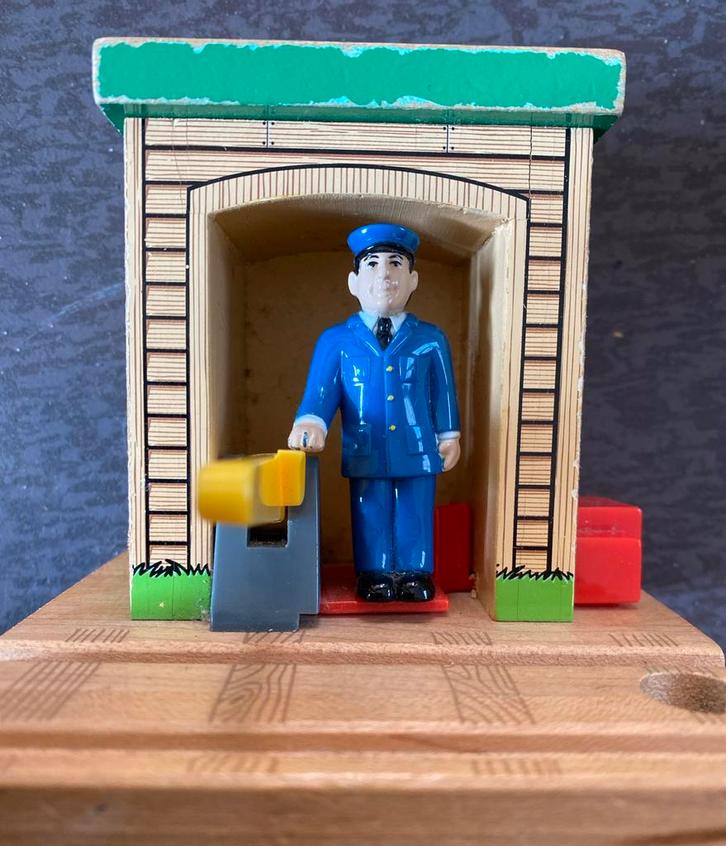 Houten Speelgoed Trein Set met Figuur, Kinderen en Baby's, Speelgoed | Houten speelgoed, Gebruikt, Ophalen of Verzenden