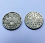 Franse munten 2 Francs 1943 munt Frankrijk WO II oorlogsmunt, Postzegels en Munten, Munten | Europa | Niet-Euromunten, Ophalen of Verzenden