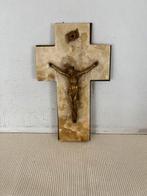 Kruis beeld van marmer en messing, Antiek en Kunst, Ophalen of Verzenden