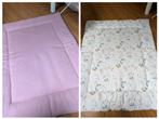 Prenatal boxkleed tweezijdig roze/bloemetjes 77*97cm, Ophalen of Verzenden, Gebruikt, Boxkleed