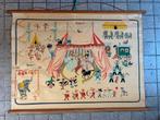 Oude schoolplaat circus, Antiek en Kunst, Antiek | Schoolplaten, Ophalen, Overige thema's