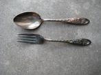 verzilverd Moeders voor Moeders kinderbestek lepel en vork, Antiek en Kunst, Ophalen of Verzenden