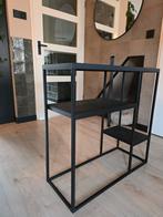 Woood Zwart stalen vakkenkastje, Huis en Inrichting, Ophalen, Zo goed als nieuw, Minder dan 150 cm, Minder dan 100 cm