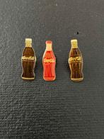 Coca Cola  - 3 x Coca Cola pin frisdrank speldje flesje, Verzamelen, Ophalen of Verzenden, Zo goed als nieuw, Merk, Speldje of Pin