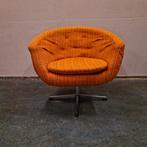 Jaren 60 oranje vintage fauteuil clubfauteuil draaistoel, Huis en Inrichting, Fauteuils, Vintage design retro, Kolibrivintagehal@gmail.com