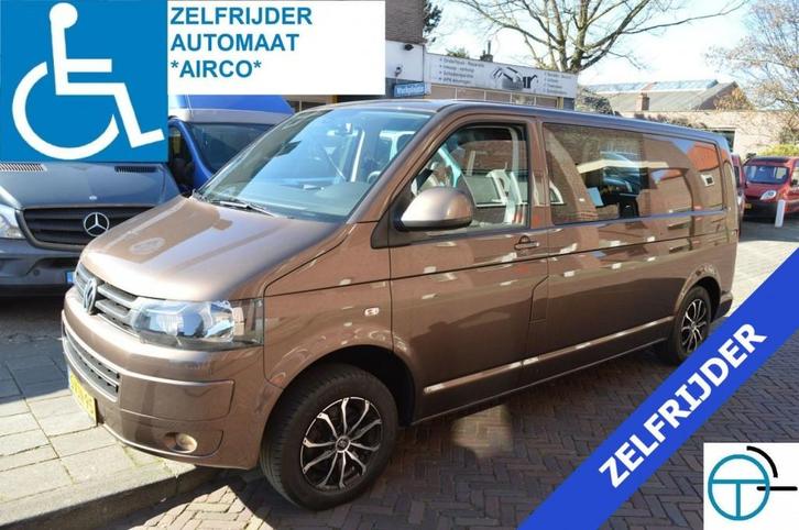 Volkswagen TRANSPORTER 2.0 TDi  ROLSTOELBUS  AUTOMAAT  ZELFR, Auto's, Bestelauto's, Bedrijf, ABS, Airbags, Airconditioning, Lichtmetalen velgen