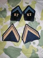 Franse artillerie rangen en kraagspiegels, Ophalen of Verzenden, Landmacht, Overige gebieden, Embleem of Badge
