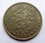 Oud bronzen 2 1/2 cent - stuk 1941 + zinken cent 1942., Verzenden, Overige landen, Setje