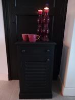 Gerestyled mat zwart nachtkast, Ophalen, Gebruikt, Minder dan 45 cm