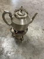 Antieke Zilverkleurige Theepot met Rechaud, Ophalen, Zilver