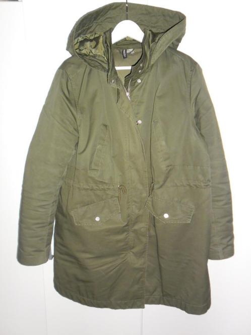 H&M Divided Groene Winterjas Met Capuchon En Rits Maat XL, Kleding | Dames, Jassen | Winter, Gedragen, Maat 46/48 (XL) of groter