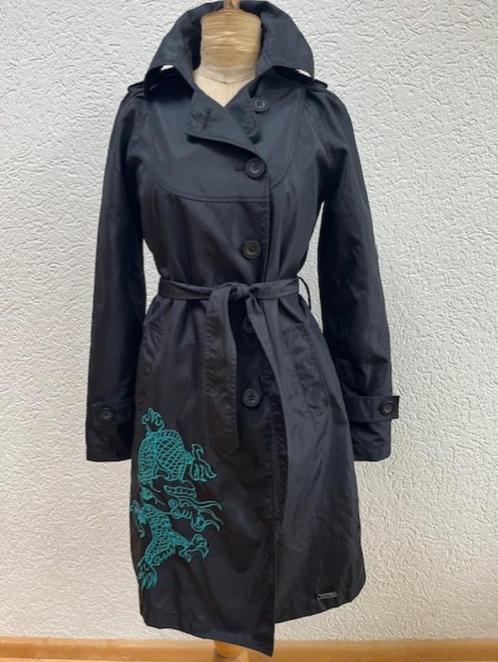 Desigual trenchcoat jas maat 38 zwart geborduurde draak ZGAN, Kleding | Dames, Jassen | Zomer, Zo goed als nieuw, Maat 38/40 (M)