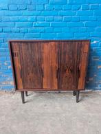 Vintage Deense kast met schuifdeuren, Ophalen, 50 tot 100 cm, 25 tot 50 cm, Overige houtsoorten