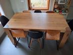 Massief Eiken Eettafel - 170x90cm, Huis en Inrichting, Tafels | Eettafels, Ophalen, Eikenhout, 50 tot 100 cm, Vijf personen of meer