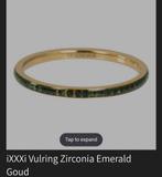 Ixxxi vulring zirconia emerald goud maat 19, IJzer of Staal, Nieuw, Ophalen of Verzenden, Dame