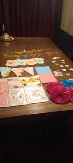 Babyshower, gender reveal versiering, 1 malig gebruikt., Hobby en Vrije tijd, Feestartikelen, Ophalen of Verzenden, Zo goed als nieuw