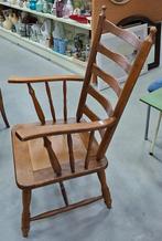 Vintage jaren '60 houten relaxfauteuil, Ophalen, Gebruikt, Minder dan 75 cm, 50 tot 75 cm
