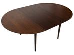Vintage Eettafel rond ovaal Palissander Jaren 60 design, Gebruikt, Vintage, 50 tot 100 cm, Vijf personen of meer