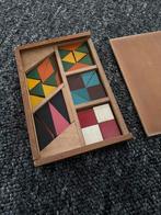 Frobel mozaieken houten speelgoed doosjes, Ophalen of Verzenden