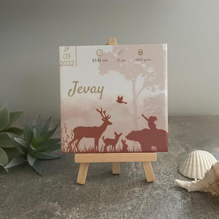Geboortetegeltje tegeltje geboortekaartje kraamcadeau tegel, Kinderen en Baby's, Kraamcadeaus en Geboorteborden, Nieuw, Kraamcadeau