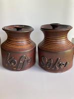 Keramiek potten mat bruin Friesland Suker Kofje pottenbakker, Huis en Inrichting, Keuken | Servies, N, N, Keramiek, Overige typen