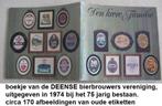 boekje van de DEENSE bierbrouwers, 75 jaar, 170 etiketten, Ophalen of Verzenden, Bier brouwerijen, Zo goed als nieuw