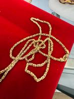 Prachtige 14 kt gouden massieve koningsketting 65 cm, Ophalen of Verzenden, Goud