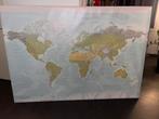 Grote wereldkaart te koop, Huis en Inrichting, Ophalen, 125 cm of meer, Zo goed als nieuw, Schilderij