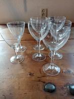 hand geslepen wijn (5) likeur glaasjes (2), Antiek en Kunst, Antiek | Glas en Kristal, Ophalen of Verzenden
