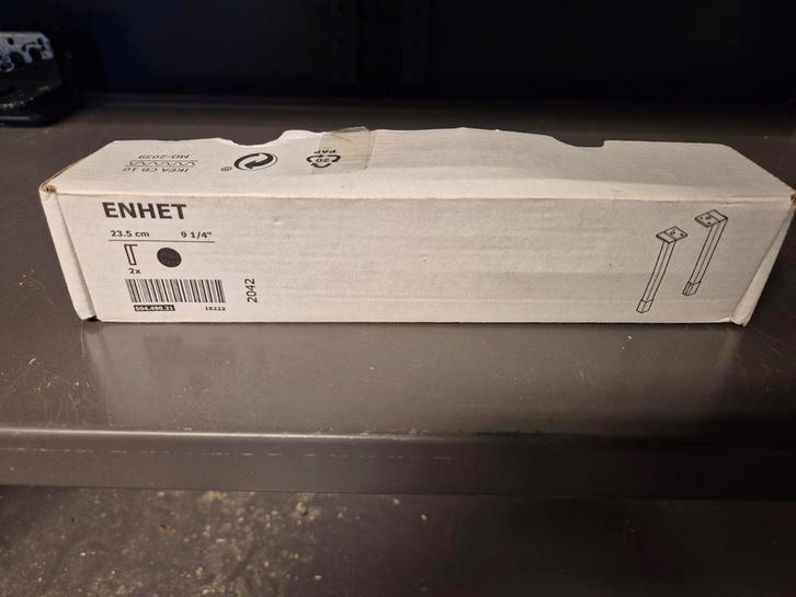 Ikea Enhet Pootjes Zwart - Nieuw in Verpakking, Huis en Inrichting, Keuken | Keukenelementen, Nieuw, Zwart, Ophalen of Verzenden