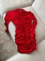 ZARA rood gedrappeerde jurk, Kleding | Dames, Ophalen of Verzenden, Zo goed als nieuw