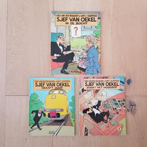 Drie stripboeken van Sjef van Oekel, Boeken, Stripboeken, Gelezen, Meerdere stripboeken, Ophalen of Verzenden