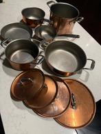 Koperen Falk pannen 6-delig met deksel, Ophalen, Gebruikt, Overige materialen, Pannenset