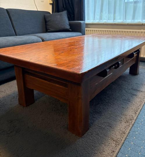 Eiken salontafel 75 x 150 cm, Huis en Inrichting, Tafels | Salontafels, Gebruikt, Minder dan 50 cm, 50 tot 100 cm, 100 tot 150 cm