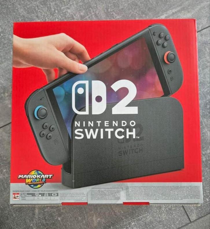 Nitendo Switch 2 + Mariokart World, Spelcomputers en Games, Spelcomputers | Nintendo Switch, Nieuw, Switch Original, Met 2 controllers