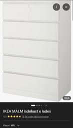 IKEA Malm Ladekast - 6 Lades wit direct ophalen!, Huis en Inrichting, Kasten | Kledingkasten, Ophalen, Overige materialen, Gebruikt