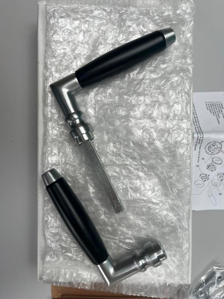 Krukstel Ton Rozet Mat Chroom Deurklink Klassiek Model, Doe-het-zelf en Verbouw, Deuren en Horren, Nieuw, Binnendeur, 200 tot 215 cm