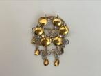 Antieke Solje broche zilver verguld, Sieraden, Tassen en Uiterlijk, Antieke sieraden, Verzenden, Zilver, Broche, Verguld